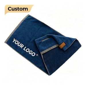 Serviette de sport en coton tissé de couleur unie, personnalisée, de qualité supérieure, légère, à séchage rapide et très absorbante, pour la vente en gros - Product Image 1