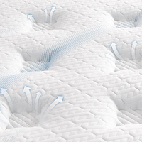 Matelas d'hôtel intelligent OEM/ODM en mousse à mémoire de forme et ressorts ensachés hybrides, livré en boîte pour chambre à coucher
