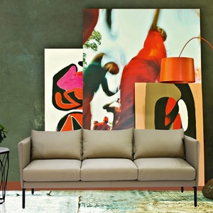 Alemania cuero marrón BONANZA años 40 vip diseño CKD TV casa habitación muebles sofás - Product Image 4