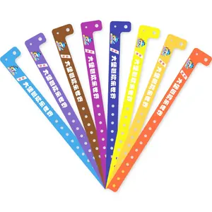 Personalised Popular Water Proof Reusable Vinyl Disposable Id Custom Pvc Wristbands For Events