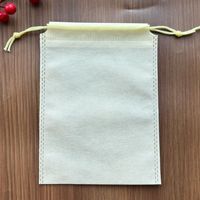 Sac anti-poussière non tissé imprimé sur mesure avec cordon de serrage, pochette de rangement réutilisable pour cadeaux, accessoires et emballages