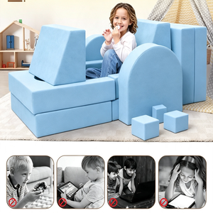 Hot Sale 10 Pieces Soft Modular Kids <b>Sofa</b> Set Foam <b>Play</b> Couch Modern Design for Toddler for Living Room Bedroom <b>Play</b> Furniture - Product Image 4