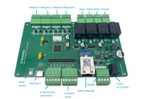 Papan Pengontrol Akses Pintu Relay Wiegand 4 Saluran dengan TCP/IP RS485 4 Tombol Tekan DC9-24V