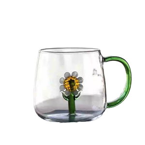 Tazza in Vetro 3D a Forma di Animale, Design Moderno con Manico Colorato, in Borosilicato, Unisex, Lavabile in Lavastoviglie, Regalo di Laurea per Succhi <span class=keywords><strong>e</strong></span> <span class=keywords><strong>Acqua</strong></span> - Product Image 1