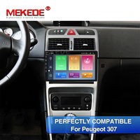 MEKEDE-M 9 pouces Android10 Quad Core Voiture DVD Lecteur Multimédia pour Peugeot 307 2004-2013 Radio RDS Vidéo Stéréo CFC GPS WIFI IPS