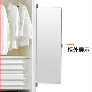 Miroir mural réglable rectangulaire sans cadre, rotation à 180 degrés, pour porte de placard ou fixation murale - Product Image 4