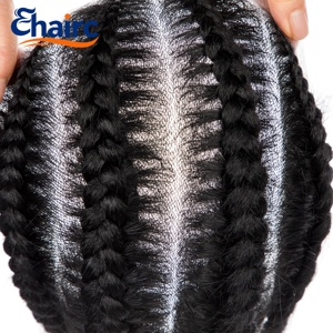 Sistema di trecce per capelli da <span class=keywords><strong>uomo</strong></span> senza colla, 100% capelli umani, facile applicazione senza colla per <span class=keywords><strong>uomo</strong></span> - Product Image 3
