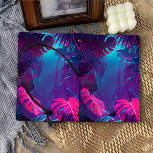 Cuaderno Vintage A6 hecho a mano, cierre de corbata, 160 páginas, práctico Registro de reunión, regalo para colegas con hojas tropicales exóticas - Product Image 6