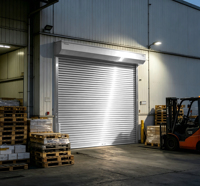 Porte de garage automatique isolée en acier coloré, résistante aux intempéries, anti-effraction et à haute efficacité énergétique