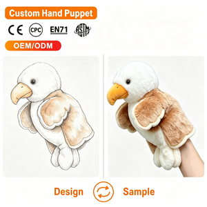 Marioneta <span class=keywords><strong>de</strong></span> Mano <span class=keywords><strong>de</strong></span> Peluche OEM con Diseño <span class=keywords><strong>de</strong></span> Águila, Personalizable con Foto, Producto Promocional <span class=keywords><strong>de</strong></span> Marca, Juguete <span class=keywords><strong>de</strong></span> Peluche Personalizado, <span class=keywords><strong>de</strong></span> Poliéster y Algodón PP, Peluche Reconfortante para Cumpleaños - Product Image 1