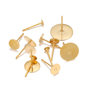 St. Kunkka Gold Plated Stainless Steel <b>Earring</b> <b>Posts</b> Flathead Studs Jewelry Findings For DIY <b>Earrings</b> - Product Image 4