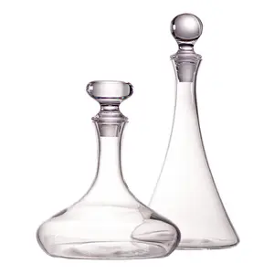 Wholesale Hot Selling Hand Made Red Wine 4 Lead-free Crystal Glass Decanter 1000ml With Lid