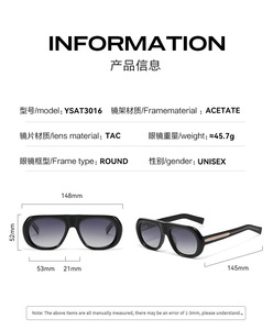 Gafas <span class=keywords><strong>de</strong></span> Sol Shoneray SP-AS26008 <span class=keywords><strong>de</strong></span> Alta Calidad 2026, Monturas <span class=keywords><strong>Grandes</strong></span>, Logotipo Personalizado, Acetato <span class=keywords><strong>de</strong></span> Lujo, Lentes Polarizadas UV 400 TAC, Montura Completa - Product Image 3