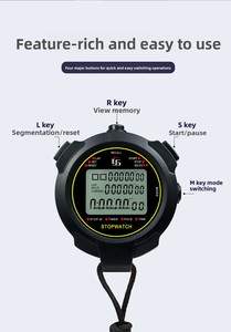 <span class=keywords><strong>Chronomètre</strong></span> numérique professionnel multi-canaux étanche pour la natation, la course à pied, l'athlétisme, l'entraînement et le fitness - Product Image 5