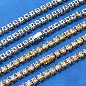 Exclusive Urban Streetwear 6mm GRA Moissanite Tennis Bracelets S925 Silver Gold Electroplated Crown <b>Set</b> Rap Jewelry Vendor - Product Image 6