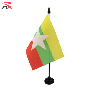 Ensemble de drapeaux du Myanmar en gros, drapeau national pour les fans de football, drapeau à <span class=keywords><strong>main</strong></span>, casquette de baseball, collier, drapeau de table, sac à dessin, bracelet pour la promotion - Product Image 4