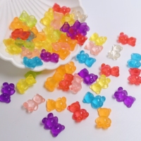 Cabochon in Resina Luminosa a Forma di Orsetto, Animali Orsetto che si Illuminano al Buio, Ciondoli per Slime, Perline per Nail Art, Fai da Te, Fermagli per Capelli, Scrapbooking e Decorazioni