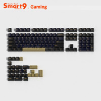 Smart9 PBT Double Shot Gaming Keycap OEM Profile 126Keys Full Set with Extra Keys Closed Letters High End Keycaps
