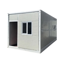 Maison de conteneur préfabriquée modulaire de 20 pieds Maison mobile/bureau en acier extensible portable pour chambre à coucher/boutique Conception de paquet plat