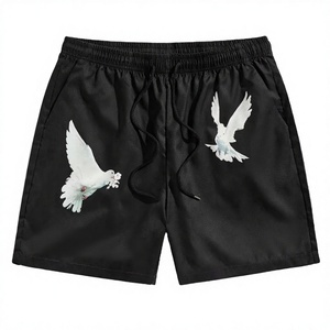 Nouveaux shorts de course de plage confortables et doux pour garçons et hommes, 100 % polyester, grande taille, en maille, personnalisables avec logo - Product Image 2