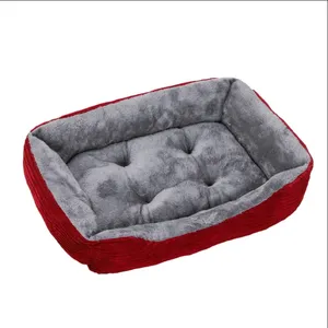 개와 고양이를위한 새로운 23.6 인치 EPE 면 채워진 온난화 정형 침대 직사각형 애완 동물 쿠션 소파