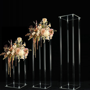 Grand cristal fleur Vase fleurs support pour Tables de fête déco élégant en vrac mariages décoration Table géométrique pièce maîtresse se dresse - Product Image 1