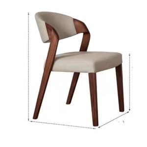Sedia da pranzo 2026 in legno massello stile nordico con schienale, moderna e minimalista, per sala da pranzo ZN 534 - Product Image 2