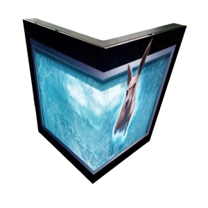 Pantalla de cartelera digital para exteriores 3D curvada sin gafas, impermeable y duradera, publicidad LED de ojo desnudo - Product Image 2