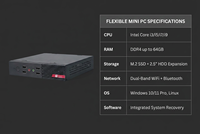 Mini PC Híbrido de Alto Rendimiento, Thin Client, Intel Core I5, Windows 10, Clonación de Discos, Gestión Centralizada Remota, para Laboratorios Escolares