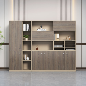 Luxury Modern Panel <b>Wooden</b> <b>Filing</b> <b>Cabinet</b> with Modular Design for Home Office and Warehouse Use - Product Image 6