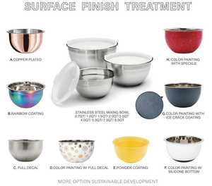 مصنع مخصص قسط المصقول الفولاذ المقاوم للصدأ مجموعة أغطية محكمة الغلق-أوعية التعشيش الصديقة-للاستخدام المنزلي والمطبخ - Product Image 5