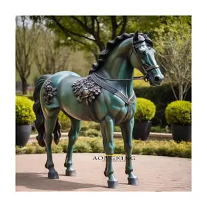 Modelo de caballo de tamaño natural llamativo magnífico de bronce