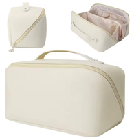 Bolsa de Maquillaje al por Mayor de Fábrica, Bolsa de Cosméticos Impermeable de Cuero PU para Mujer, con Gran Capacidad para Viajes, Bolsa de Aseo