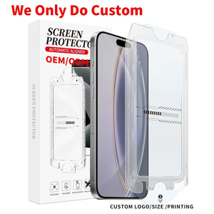 Fabricant de protections d'écran, verre trempé transparent HD personnalisé avec nouvel outil d'alignement automatique, protection d'écran pour iPhone 16 Series - Product Image 1