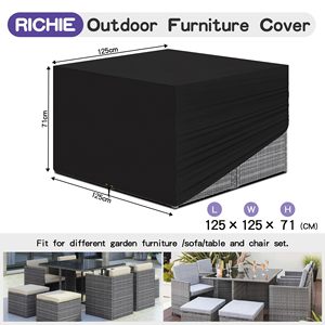 <strong>Garden</strong> Square 420D Heavy Duty Outdoor Patio Table Cover <strong>Rattan</strong> <strong>Cube</strong> Set Cover <strong>Garden</strong> <strong>Furniture</strong> Covers Waterproof - Product Image 2