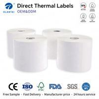 Rouleau d'étiquettes thermiques 100x150mm, noyau de 1 pouce, vierges, imperméables, autocollantes pour imprimante d'étiquettes de codes-barres de bureau