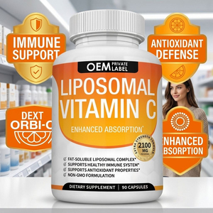Cápsulas Liposomales de Vitamina C Aura Herbal 2100mg, Alta Absorción, Suplemento de Vitamina C, Refuerzo de Colágeno, Defensa Inmunológica, Antioxidante - Product Image 1
