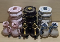 Nouvel ensemble de casseroles isothermes de luxe au design pétale 2,2L 2,8L 3,5L, chauffe-plats gaufré pour la restauration aux États-Unis et au Canada