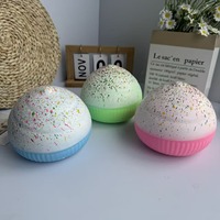 Jouet Squishy Géant Crème Glacée, Jouet Anti-Stress à Remontée Lente Grande Taille, Décoration de Bureau Mignonne en Forme de Crème Glacée Saupoudrée, Cadeau