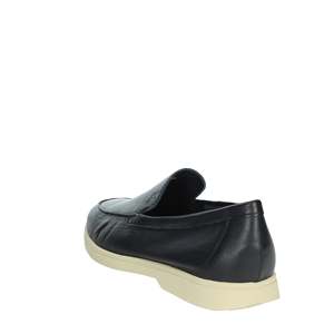 Mocassins pour homme 32P0 en cuir marron, chaussures décontractées confortables à enfiler - Product Image 2