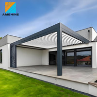 Pergola de jardin électrique de luxe à toit motorisé bioclimatique en aluminium pour terrasse extérieure