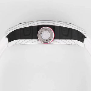 Nouvelle Montre Mécanique Squelette Style RM 2025 pour Homme, Boîtier Blanc, Accents Roses Fluorescents, Mouvement Creux, Montre-Bracelet de Luxe Sportive - Product Image 5