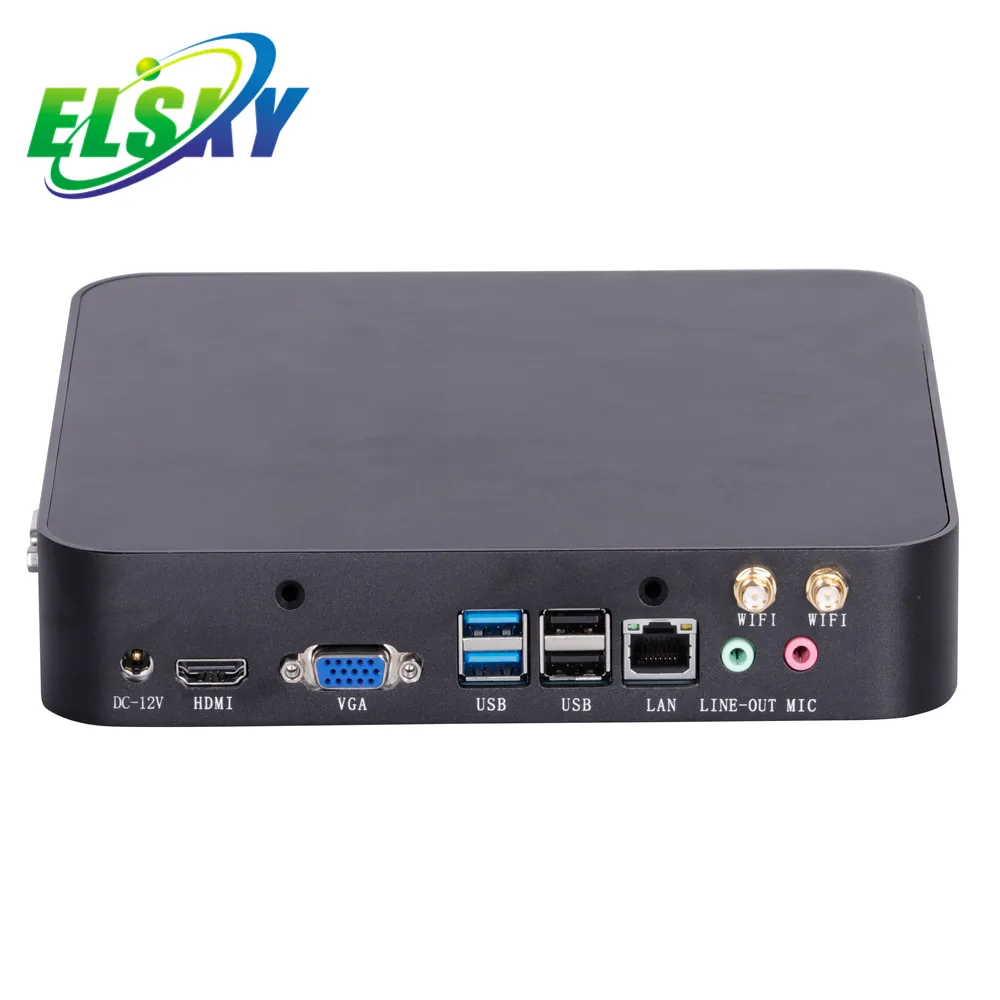 ELSKY-Mini Pc 7th-i7-7500 i-nt-el Core I7 X86, ordenador de escritorio, rs232/rs485, USB, h-dmi, para estudiantes, para negocios, core i7
