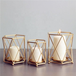 hot selling Nordic simple circular design iron <b>tea</b> light candle holder decorative for home and wedding decoration - Product Image 2