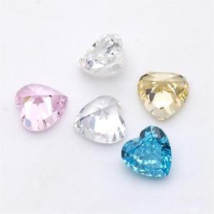 Toptan en kaliteli çeşitli renkler kalp buz kesim gevşek kübik zirkonya CZ taşlar gevşek taş takı için kullanılan kakma - Product Image 2