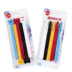 Customized Logo Printed Cable Ties Reusable Double-Sided Nylon Strap Adjustable Strap Dot <b>Adhesive</b> Tape Cat Type Needle Type - Product Image 1
