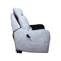 VIP-Ecksofa mit Polsterung, USB-Anschluss, elektrischer Aufstehhilfe, multifunktionaler Stoff-Relaxsessel mit Schaukelfunktion