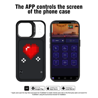 Layar Piksel LED Kontrol Aplikasi RGB IDot Matrix Display DIY Animasi Teks Genggam Casing Ponsel Baru untuk Hadiah Pesta Perjalanan