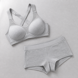 Ensemble soutien-gorge de sport Rhythm et shorty pour femme, à bonnets fixes, absorption des chocs, dos croisé, séchage rapide, respirant, pour fitness, yoga, course à pied - Product Image 4