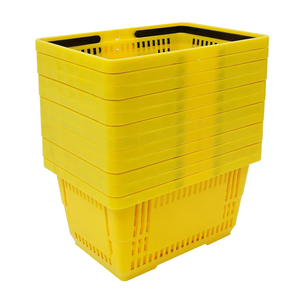 In Stock Hookei Wholesale Supermarket Shopping <b>Baskets</b> 28L <b>Baskets</b> Multiple Color Available Support Logo Printing - Product Image 2